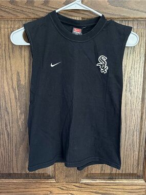 Vintage Nike Kids' Black Sleeveless Chicago White Sox Tank Top